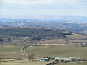 View over the Clyde valley from Black Hill
